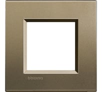Рамка прямоугольная Bticino Livinglight 1 пост, цвет Коричневый шелк LNA4802SQ