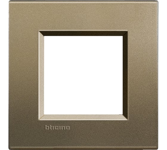Рамка прямоугольная Bticino Livinglight 1 пост, цвет Коричневый шелк LNA4802SQ