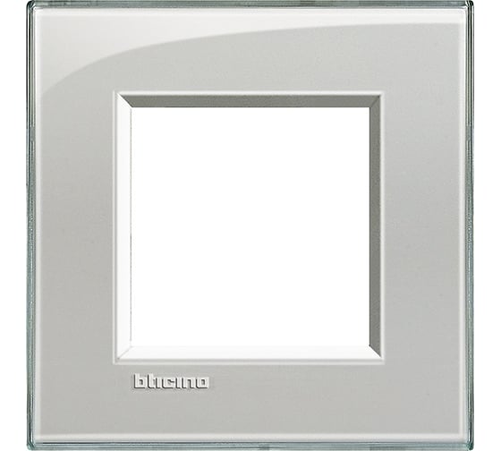 Рамка прямоугольная Bticino Livinglight 1 пост, цвет Серое небо LNA4802KG 1