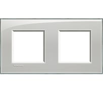 Рамка прямоугольная Bticino Livinglight 2 поста, цвет Серое небо LNA4802M2KG