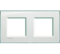 Рамка прямоугольная Bticino Livinglight 2 поста, цвет Морская вода LNA4802M2KA