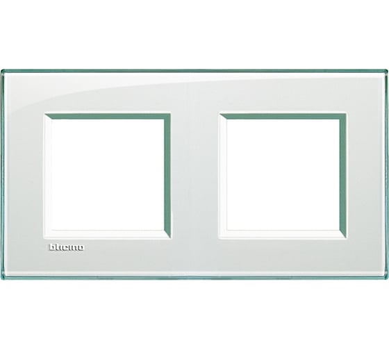 Рамка прямоугольная Bticino Livinglight 2 поста, цвет Морская вода LNA4802M2KA 1