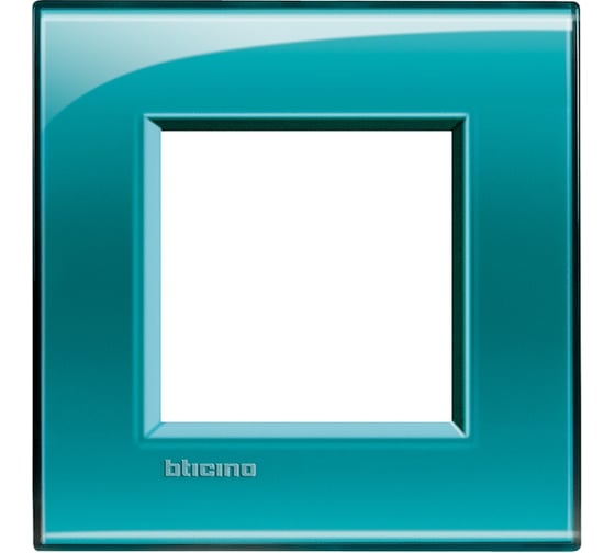 Рамка прямоугольная Bticino Livinglight 1 пост, цвет зелёный LNA4802VD 1