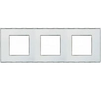 Рамка прямоугольная Bticino Livinglight 3 поста, цвет Kristall LND4802M3KR
