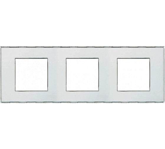 Рамка прямоугольная Bticino Livinglight 3 поста, цвет Kristall LND4802M3KR 1