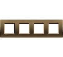 Рамка прямоугольная Bticino Livinglight 4 поста, цвет Бронза LNA4802M4BZ