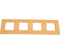 Рамка прямоугольная Bticino Livinglight 4 поста, цвет Бамбук LNA4802M4LBA