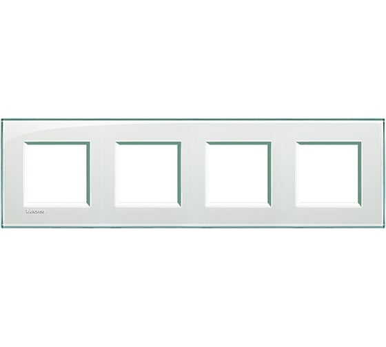 Рамка прямоугольная Bticino Livinglight 4 поста, цвет Морская вода LNA4802M4KA 1