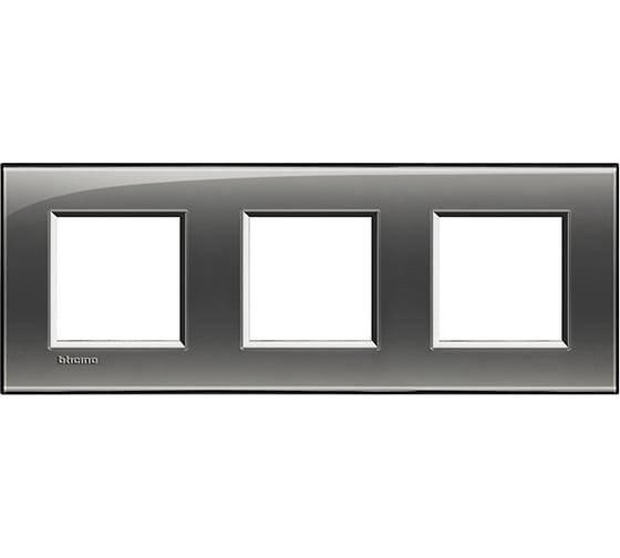 Рамка прямоугольная Bticino Livinglight 3 поста, цвет Лондонский туман LNA4802M3KF