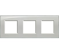 Рамка прямоугольная Bticino Livinglight 3 поста, цвет Серое небо LNA4802M3KG