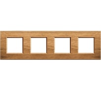 Рамка прямоугольная Bticino Livinglight 4 поста, цвет Европейский орех LNA4802M4LNC