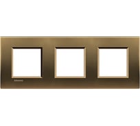 Рамка прямоугольная Bticino Livinglight 3 поста, цвет Бронза LNA4802M3BZ