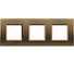 Рамка прямоугольная Bticino Livinglight 3 поста, цвет Бронза LNA4802M3BZ 1