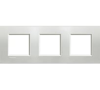 Рамка прямоугольная Bticino Livinglight 3 поста, цвет Серебро LNA4802M3AG