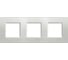 Рамка прямоугольная Bticino Livinglight 3 поста, цвет Серебро LNA4802M3AG 1
