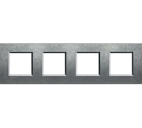 Рамка прямоугольная Bticino Livinglight 4 поста, цвет Исконный LNA4802M4NA