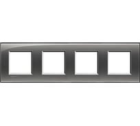 Рамка прямоугольная Bticino Livinglight 4 поста, цвет Лондонский туман LNA4802M4KF