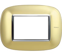 Рамка 3М Bticino Ax Овал Матовое золото HB4803OSN