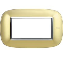 Рамка 4М Bticino Ax Овал Матовое золото HB4804OSN