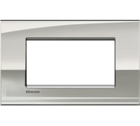 Рамка Bticino Livinglight AIR 4 модуля, цвет Паладий LNC4804PL