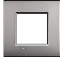 Рамка Bticino Livinglight AIR 1 пост, цвет Матовый никель LNC4802NK