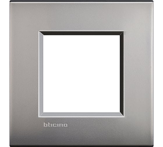 Рамка Bticino Livinglight AIR 1 пост, цвет Матовый никель LNC4802NK 1