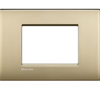 Рамка Bticino Livinglight AIR 3 модуля, цвет Матовое золото LNC4803OF
