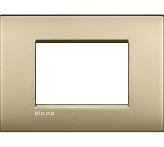 Рамка Bticino Livinglight AIR 3 модуля, цвет Матовое золото LNC4803OF 1