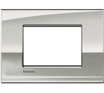 Рамка Bticino Livinglight AIR 3 модуля, цвет Паладий LNC4803PL
