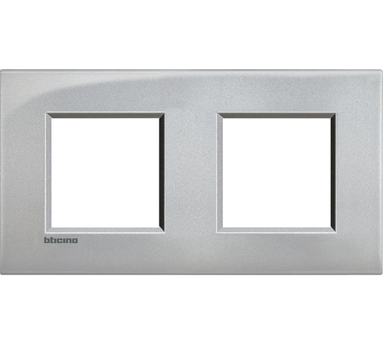 Рамка Bticino Livinglight 2x2мод. 71мм. Алюминий LNE4802M2TE