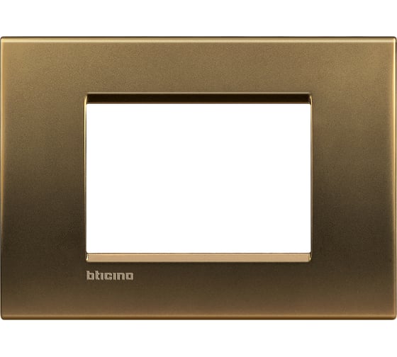Рамка прямоугольная Bticino Livinglight 3 модуля, цвет Бронза LNA4803BZ 1