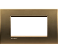 Рамка прямоугольная Bticino Livinglight 4 модуля, цвет Бронза LNA4804BZ