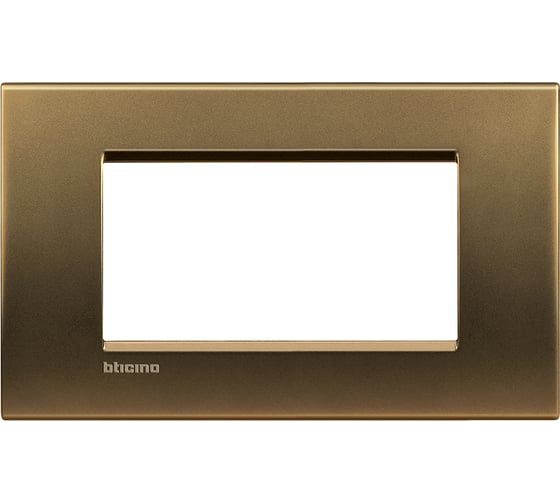 Рамка прямоугольная Bticino Livinglight 4 модуля, цвет Бронза LNA4804BZ 1