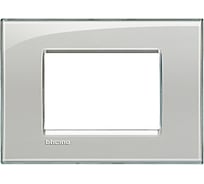 Рамка прямоугольная Bticino Livinglight 3 модуля, цвет Серое небо LNA4803KG