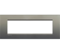 Рамка прямоугольная Bticino Livinglight 7 модулей, цвет Серый шелк LNA4807AE