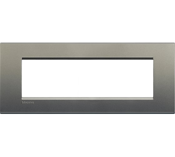 Рамка прямоугольная Bticino Livinglight 7 модулей, цвет Серый шелк LNA4807AE 1