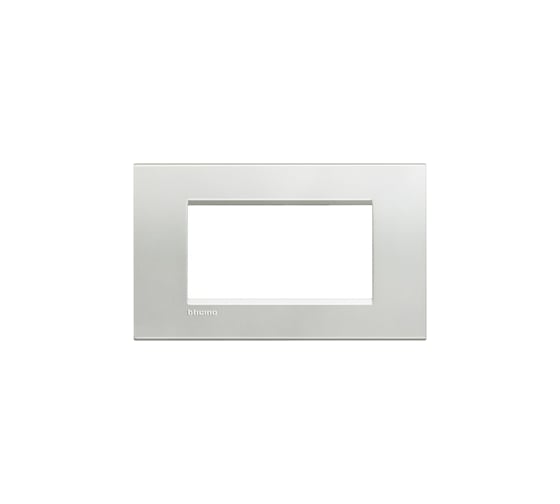 Рамка прямоугольная Bticino Livinglight 4 модуля, цвет Серебро LNA4804AG