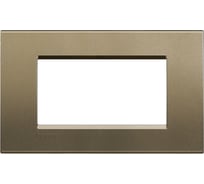 Рамка прямоугольная Bticino Livinglight 4 модуля, цвет Коричневый шелк LNA4804SQ