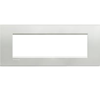 Рамка прямоугольная Bticino Livinglight 7 модулей, цвет Серебро LNA4807AG