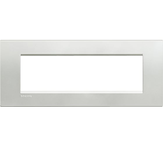 Рамка прямоугольная Bticino Livinglight 7 модулей, цвет Серебро LNA4807AG