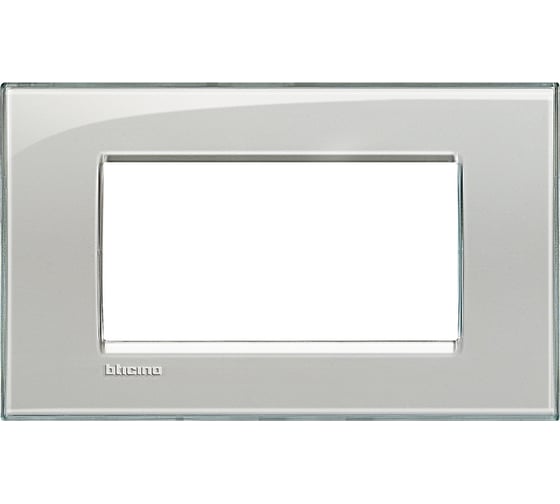 Рамка прямоугольная Bticino Livinglight 4 модуля, цвет Серое небо LNA4804KG