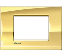 Рамка прямоугольная Bticino Livinglight 3 модуля, цвет Золото LNA4803OA