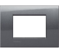 Рамка Bticino LivingLight "Сталь", итальянская модульность, 3 модуля LNA4803AC