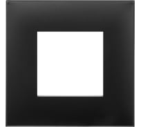 Рамка DKC Avanti, Черный матовый, 1 пост (2 модуля) 4412902DIY