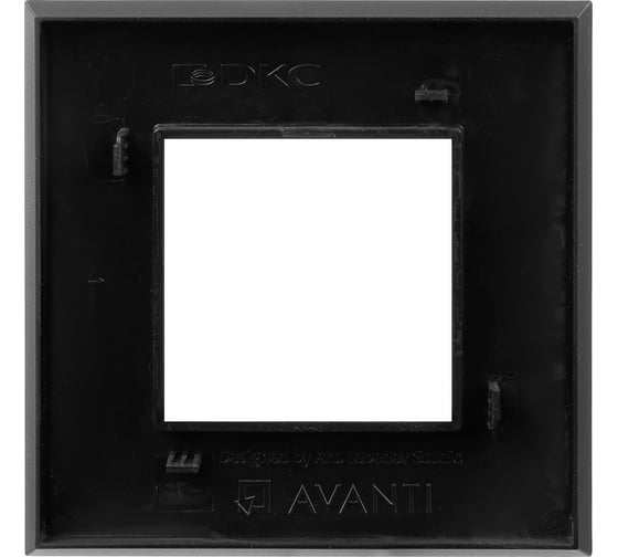 Рамка DKC Avanti, Черный матовый, 2 поста (4 модуля) 4412904DIY