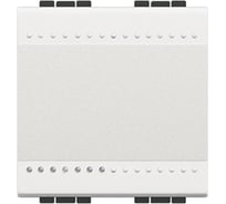 Кнопка Bticino Livinglight с винтовыми клемами, размер 2 модуля, цвет белый N4005M2N