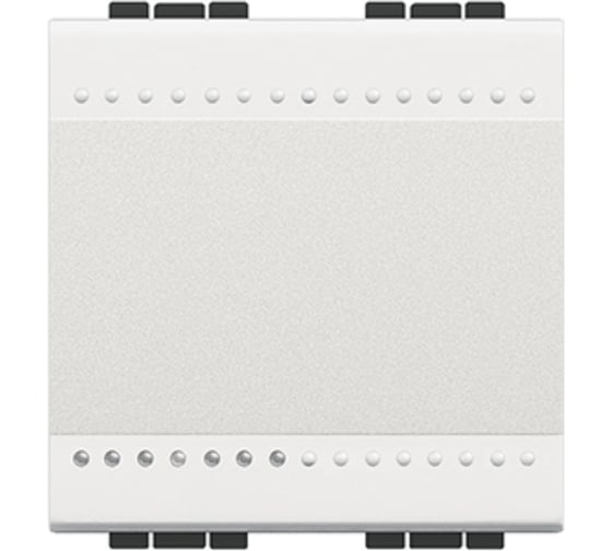 Кнопка Bticino Livinglight с винтовыми клемами, размер 2 модуля, цвет белый N4005M2N 1