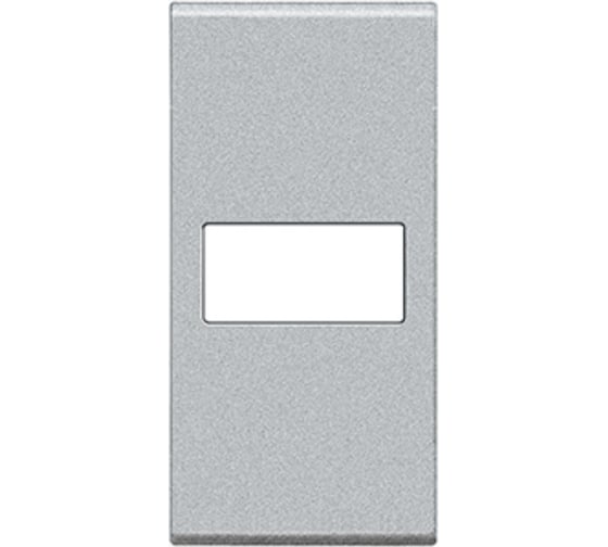 Клавиша Bticino Livinglight Axial с 1 отверстием для вставки символа, размер 1 модуль, цвет алюминий NT4916T 1