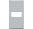 Клавиша Bticino Livinglight Axial с 1 отверстием для вставки символа, размер 1 модуль, цвет алюминий NT4916T 1