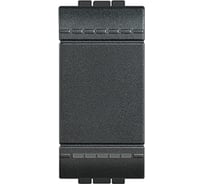 Кнопка Bticino Livinglight с винтовыми клемами, размер 1 модуль, цвет антрацит L4005N